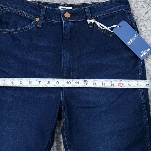 Wrangler Wanderer 622 High Rise Flare Dark Wash Blue Cowgirl Western Size 30x34 - Picture 9 of 11